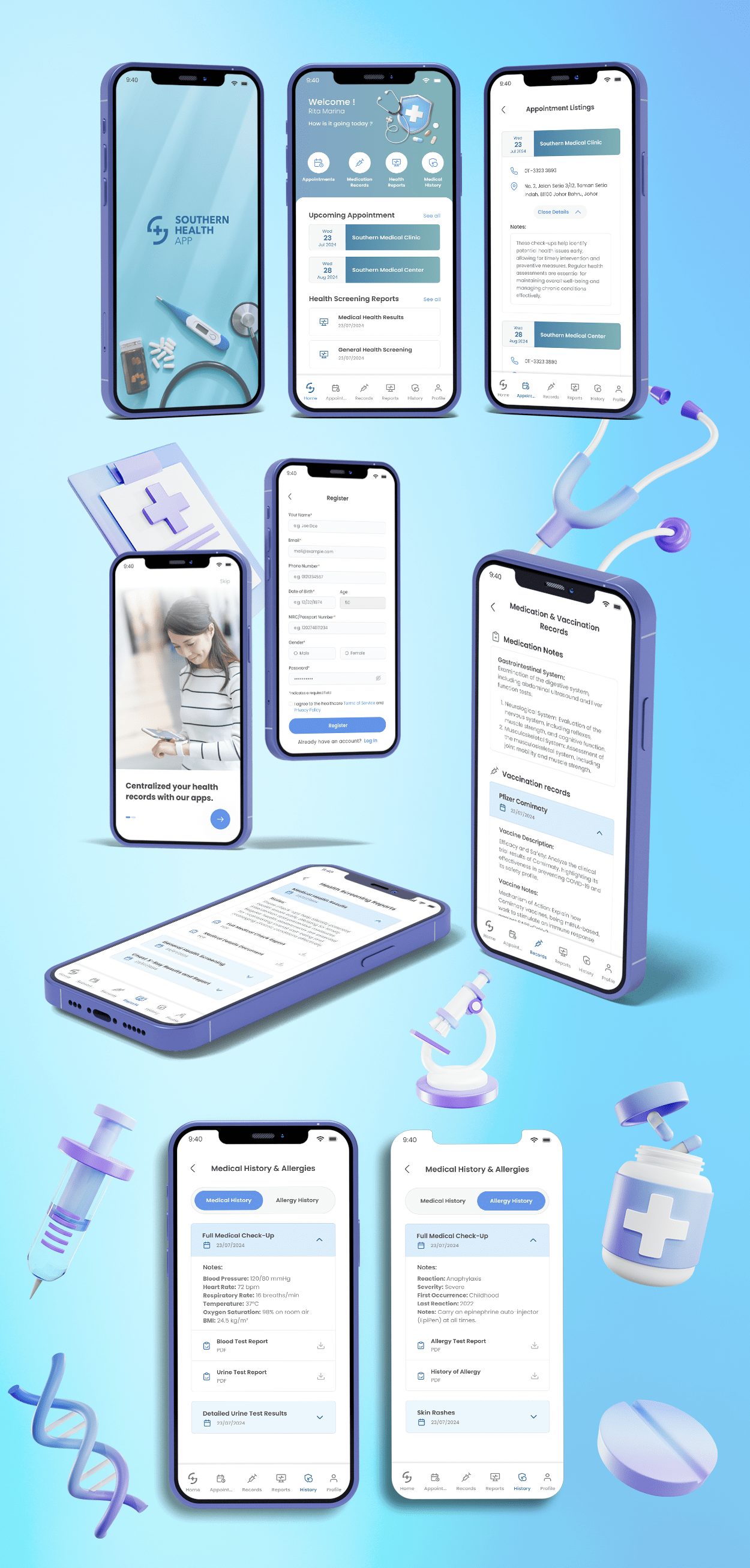 Clinics with Patient Healthcare App